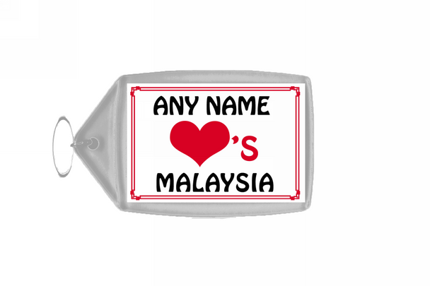Love Heart Malaysia Personalised Keyring