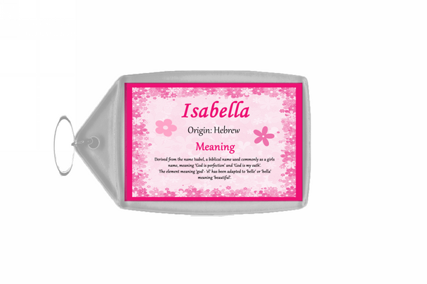Isabella Personalised Name Meaning Keyring