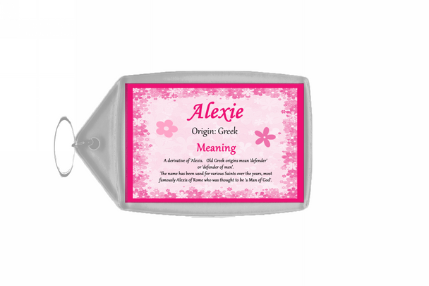 Alexie Personalised Name Meaning Keyring