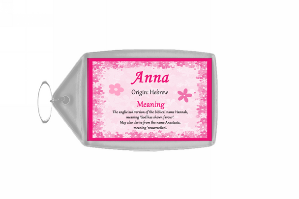 Anna Personalised Name Meaning Keyring