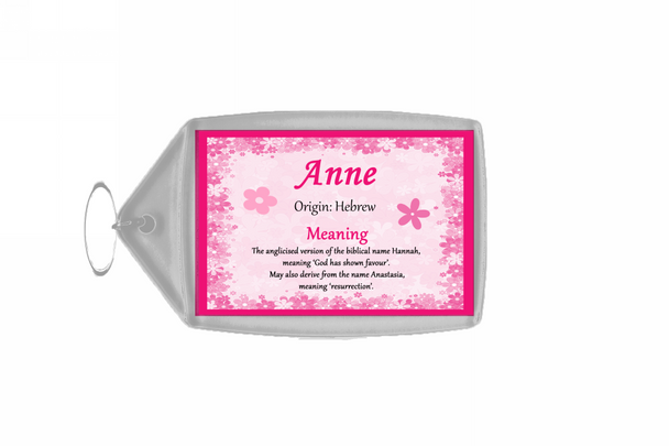 Anne Personalised Name Meaning Keyring