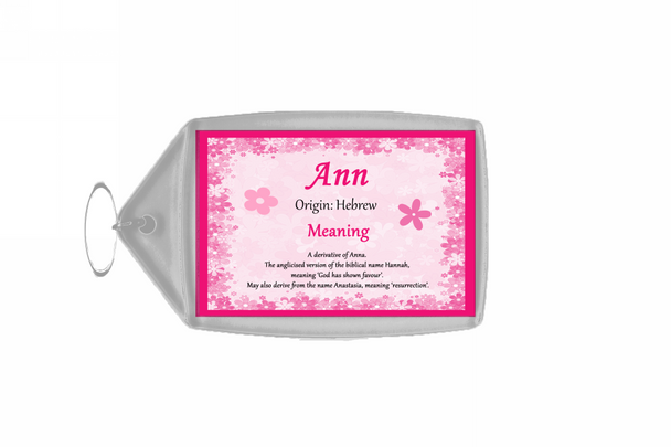 Ann Personalised Name Meaning Keyring