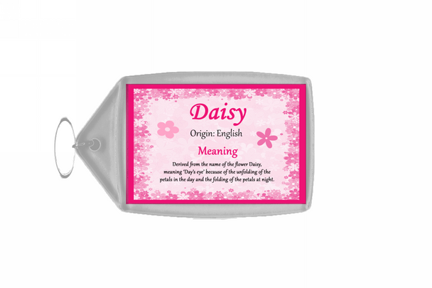 Daisy Personalised Name Meaning Keyring