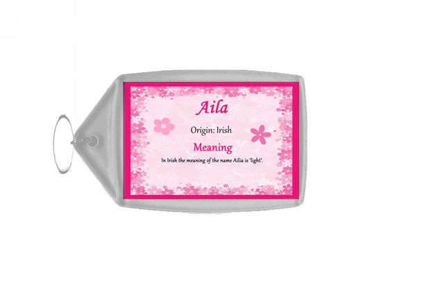 Aila Personalised Name Meaning Keyring