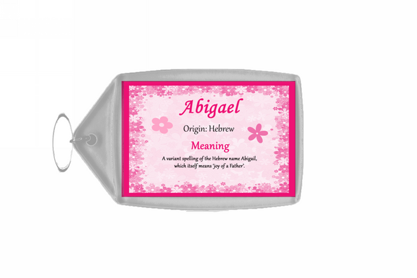 Abigael Personalised Name Meaning Keyring