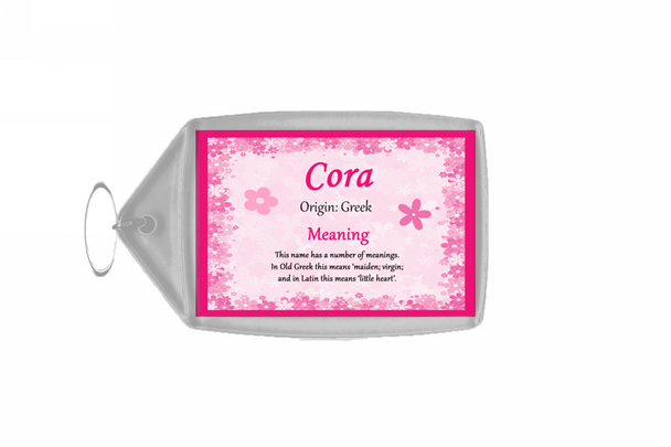 Cora Personalised Name Meaning Keyring