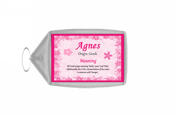 Agnes Personalised Name Meaning Keyring