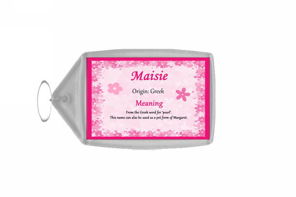 Maisie Personalised Name Meaning Keyring