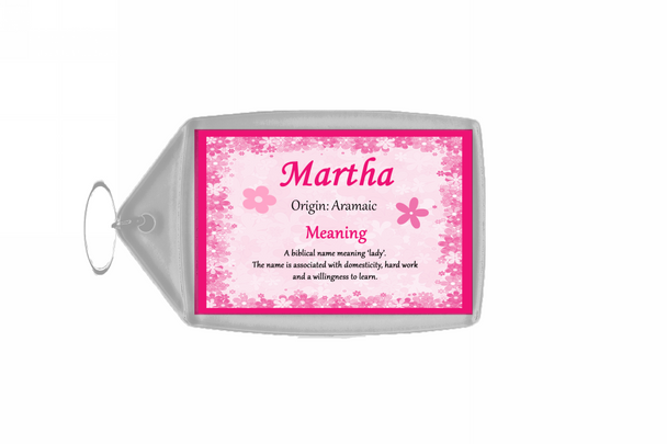 Martha Personalised Name Meaning Keyring