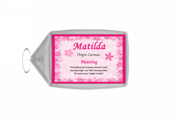 Matilda Personalised Name Meaning Keyring