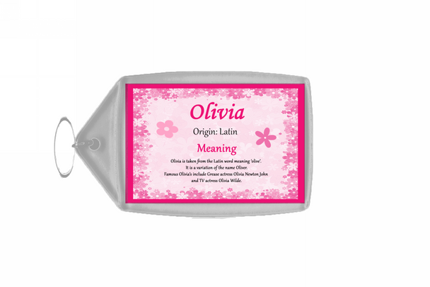 Olivia Personalised Name Meaning Keyring