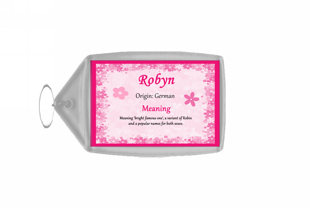 Robyn Personalised Name Meaning Keyring