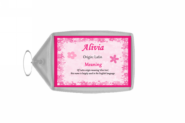 Alivia Personalised Name Meaning Keyring