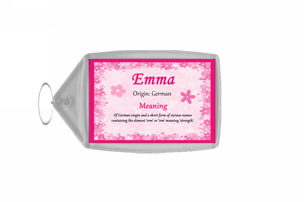 Emma Personalised Name Meaning Keyring