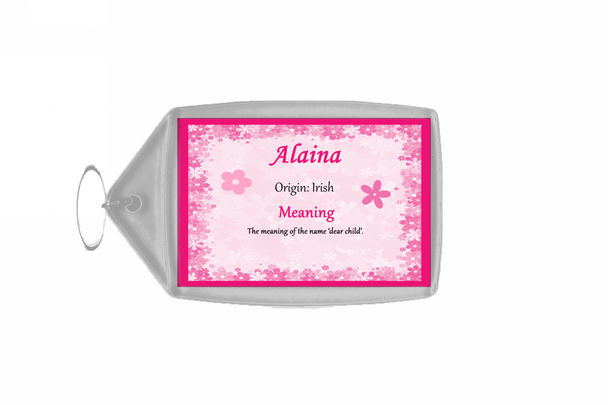 Alaina Personalised Name Meaning Keyring