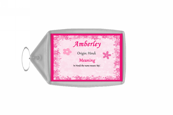 Amberley Personalised Name Meaning Keyring