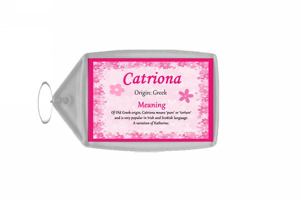 Catriona Personalised Name Meaning Keyring