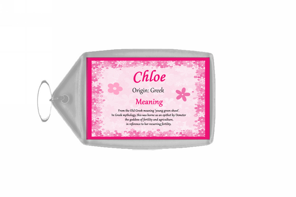 Chloe Personalised Name Meaning Keyring