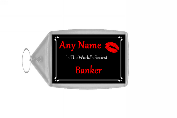 Banker Personalised World's Sexiest Keyring