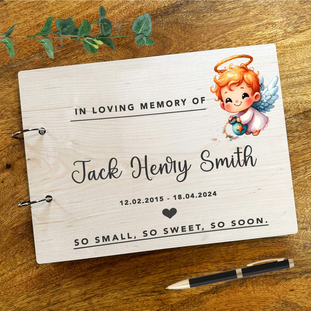 Baby Angel Childrens Sympathy In Loving Memory Funeral Condolence Guest Book