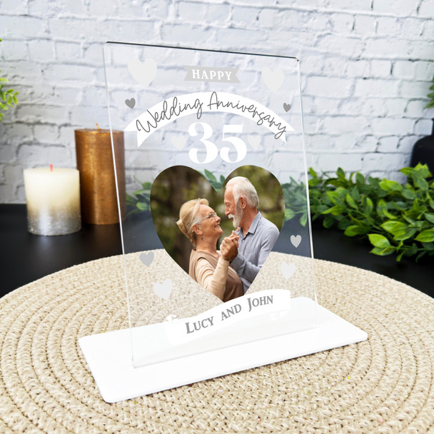 35th Wedding Anniversary Photo Gift Personalised Acrylic Plaque