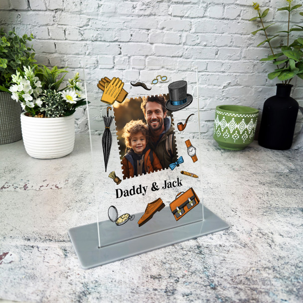 Gentleman Accessories Gift For Dad Personalised Acrylic Plaque