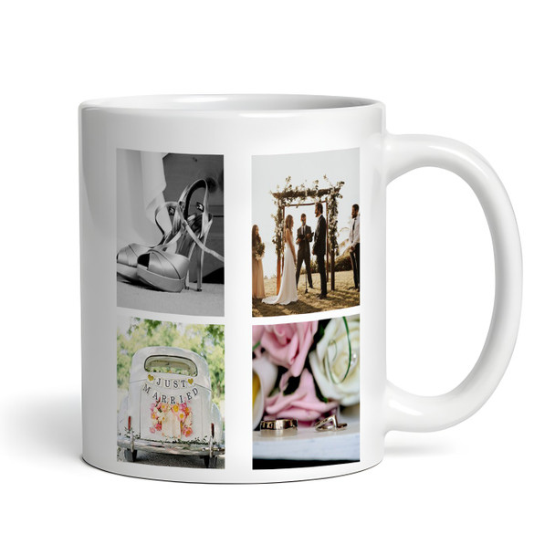 Block Text 4 Pictures Any Song Lyrics Custom Music Gift Tea Cup Personalised Mug