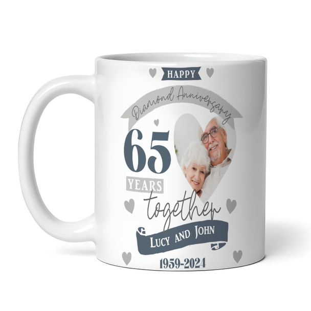 60 Years Together 60th Wedding Anniversary Gift Diamond Photo Personalised Mug