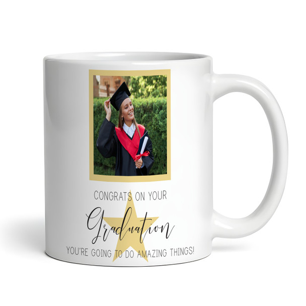 Graduation Gift Congratulations Photos Gold Star Coffee Tea Cup Personalised Mug