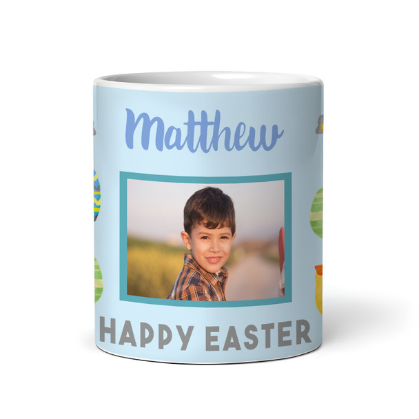 Happy Easter Gift Boy Blue Chick Easter Egg Photo Coffee Tea Personalised Mug