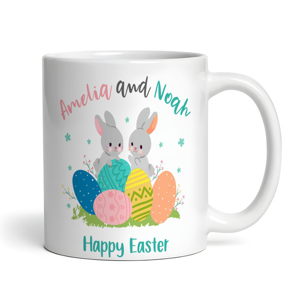 Happy Easter Gift Bunny Egg Couple Brother Sister Coffee Tea Personalised Mug