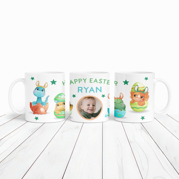 Happy Easter Gift Dinosaur Egg Photo Boy Coffee Tea Cup Personalised Mug