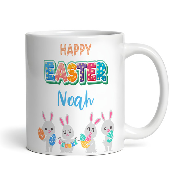 Happy Easter Gift Bright Bunny Rabbit Coffee Tea Cup Personalised Mug