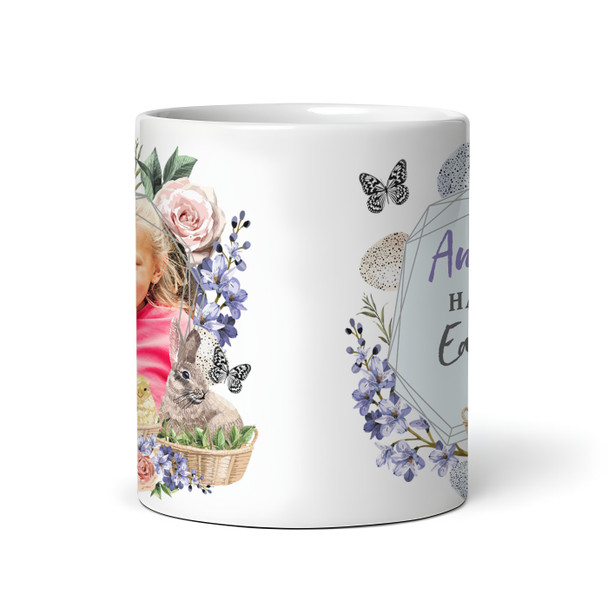 Happy Easter Gift Purple Frame Photo Coffee Tea Cup Personalised Mug