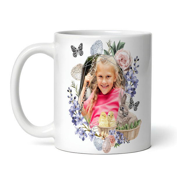 Happy Easter Gift Purple Frame Photo Coffee Tea Cup Personalised Mug