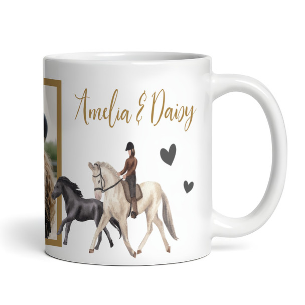 Horse Riding Gift Gold Photo Coffee Tea Cup Personalised Mug