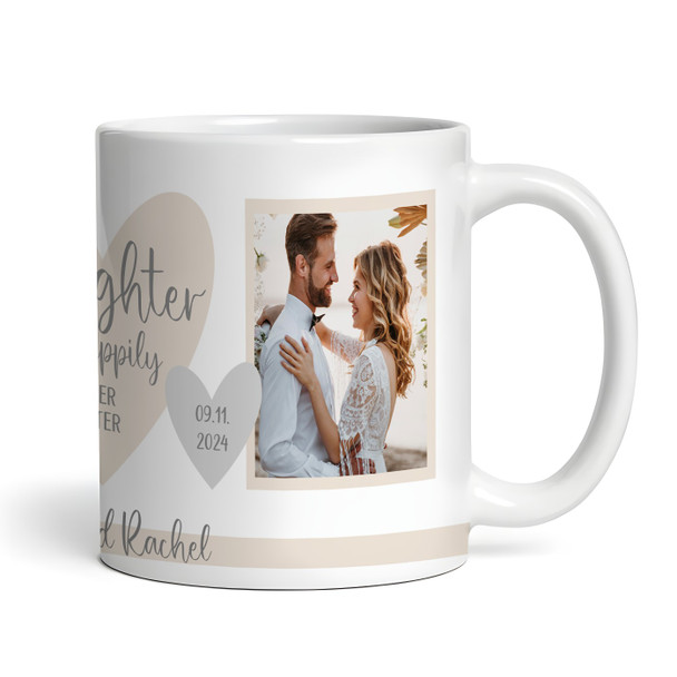 Love Laughter And Happily Ever After Wedding Day Gift Photo Personalised Mug