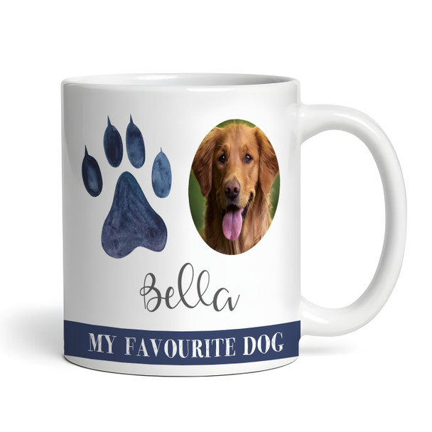 My Favourite Dog Lover Gift Blue Photo Coffee Tea Cup Personalised Mug