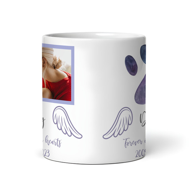 Pet Loss Paw Print Angel Wings Sympathy Memorial Keepsake Gift Personalised Mug