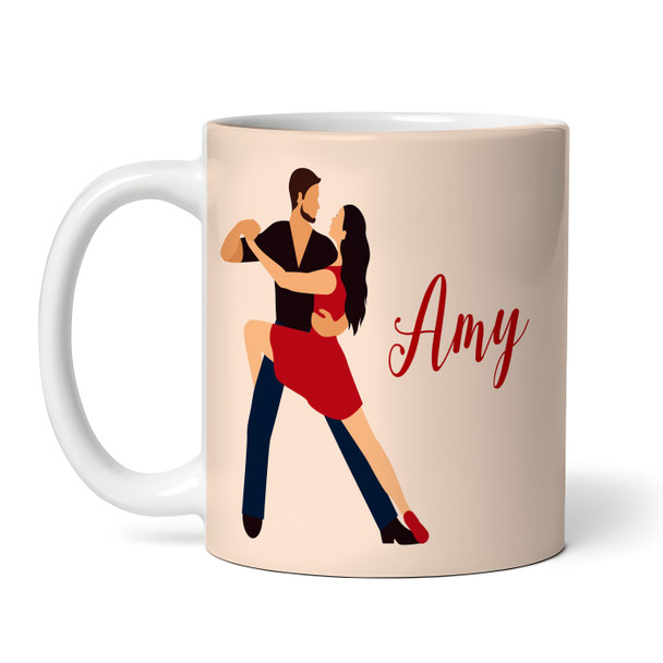 Tango Dancing Gift Couple Peach Coffee Tea Cup Personalised Mug