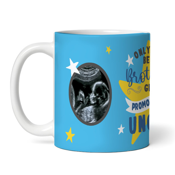 Baby Pregnancy Announcement Gift Scan Photo Brother Uncle Blue Personalised Mug
