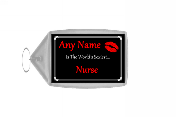 Nurse Personalised World's Sexiest Keyring