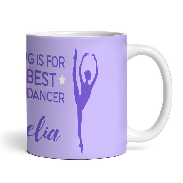 Best Ballet Dancer Gift Purple Silhouette Coffee Tea Cup Personalised Mug