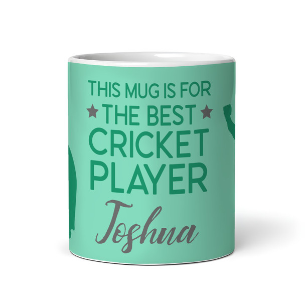 Best Cricket Gift Player Silhouette Coffee Tea Cup Personalised Mug