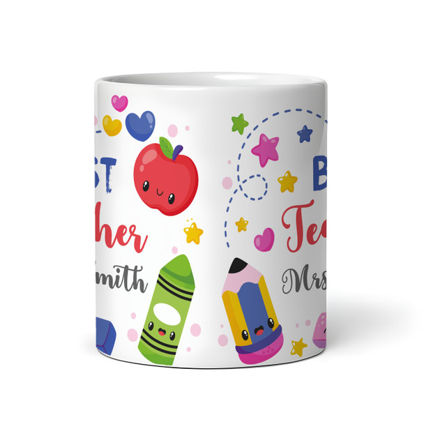 Best Teacher Gift Doodle Purple Coffee Tea Cup Personalised Mug