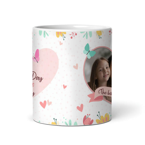 Floral Mom Butterflies Photo Heart Mother's Day Gift Coffee Tea Personalised Mug
