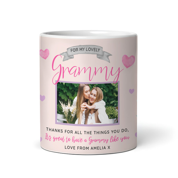 Grammy Thank You Photo Mother's Day Birthday Gift Coffee Tea Personalised Mug