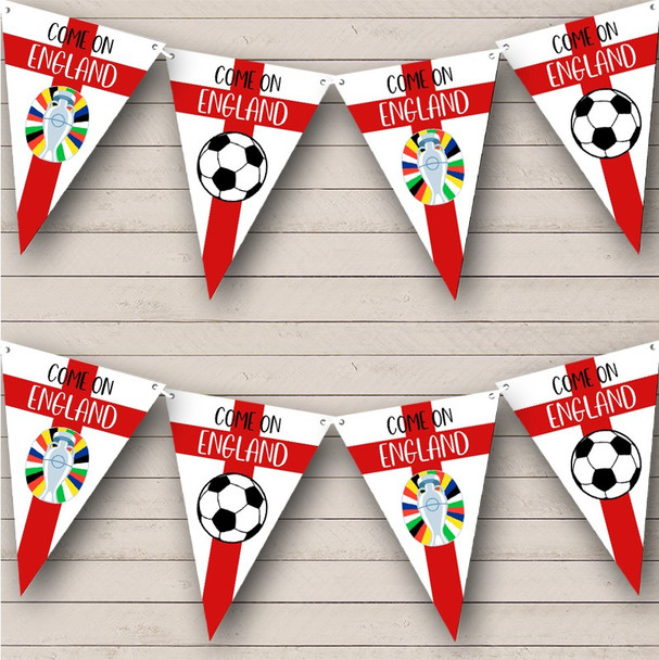 Come On England Euros England Football Flag Banner Bunting