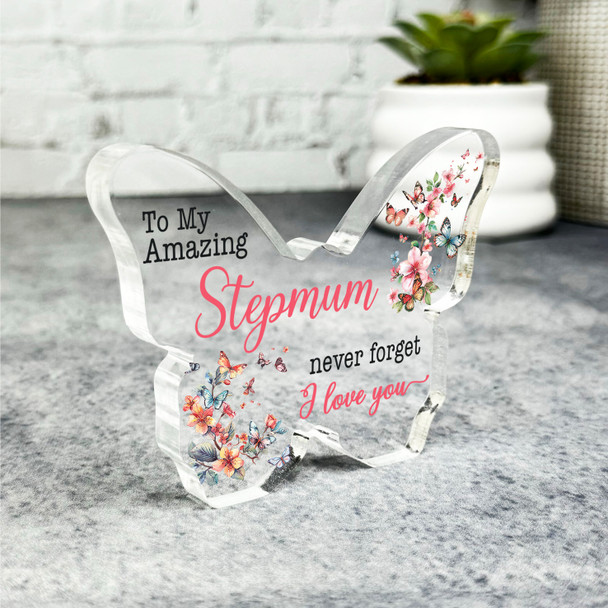 Gift For Stepmum Butterflies Floral Butterfly Plaque Keepsake Gift