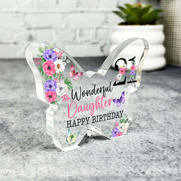 Daughter 21st Pink Purple Happy Birthday Present Butterfly Plaque Keepsake Gift Daughter 21st Pink Purple Happy Birthday Present Butterfly Plaque Keepsake Gift